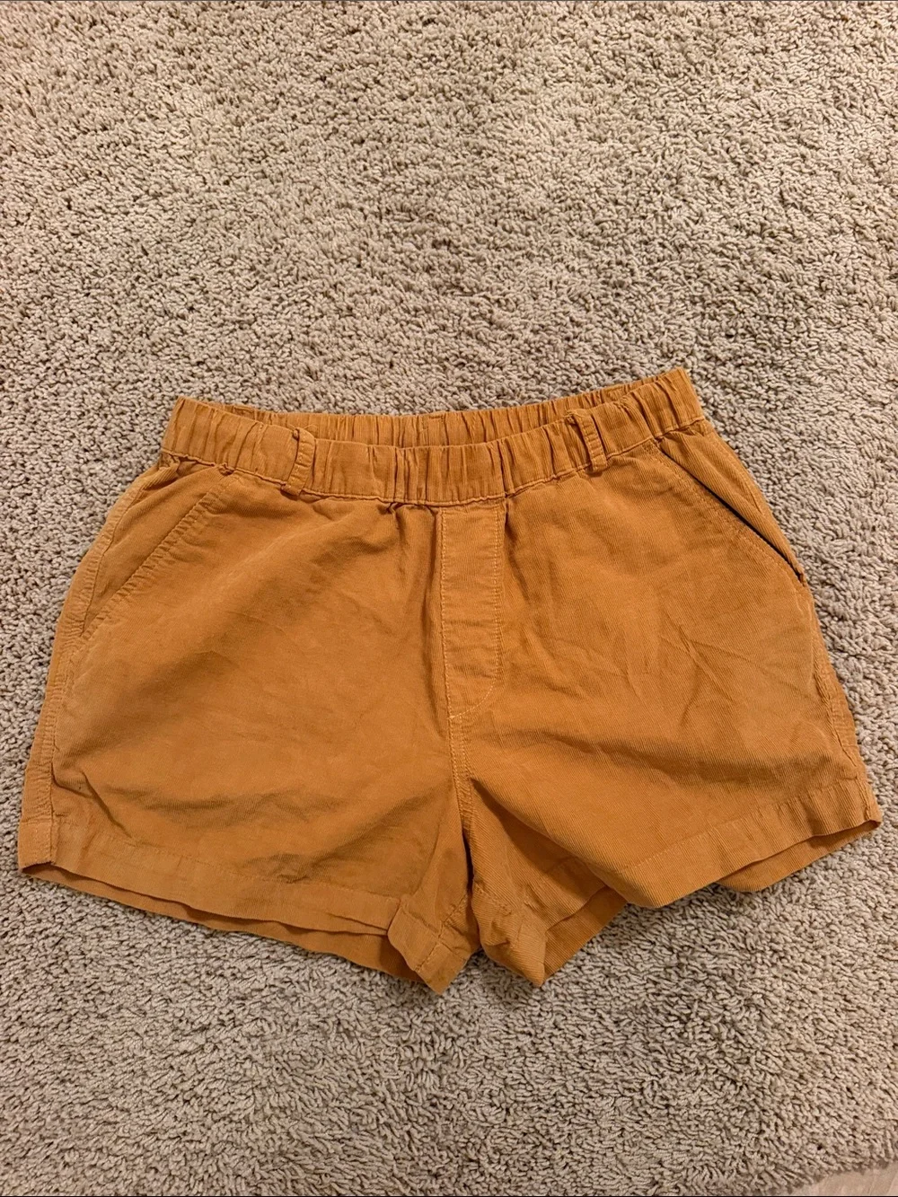 High-Waist Casual Women's Shorts in Rust